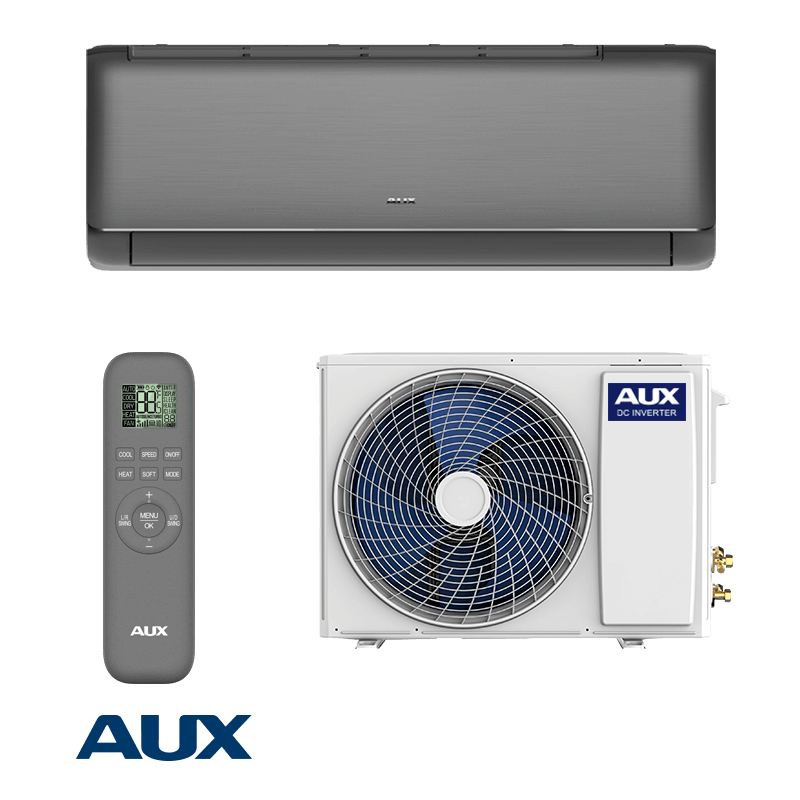 Инверторен климатик AUX New-Q ASW-H12C5A4/QFR3DI-C0 - черен